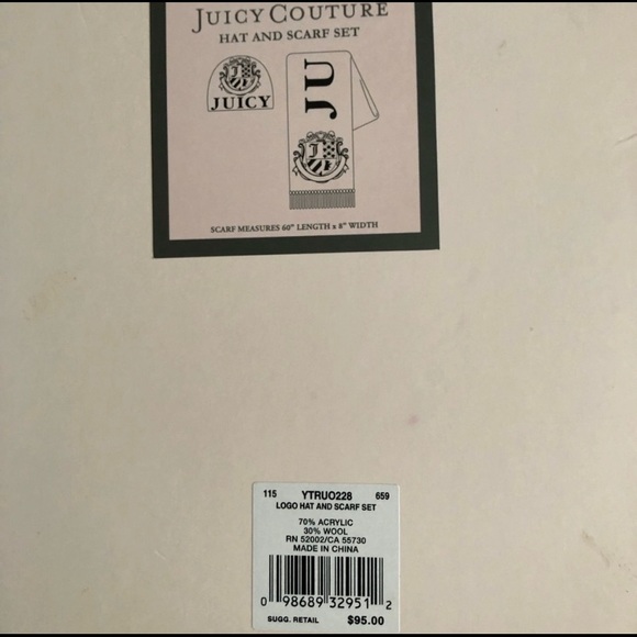 NIB! New Juicy Couture Hat and Scarf Matching Set - Picture 6 of 6